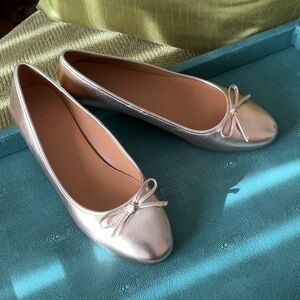 J. Crew Factory Metallic Flats